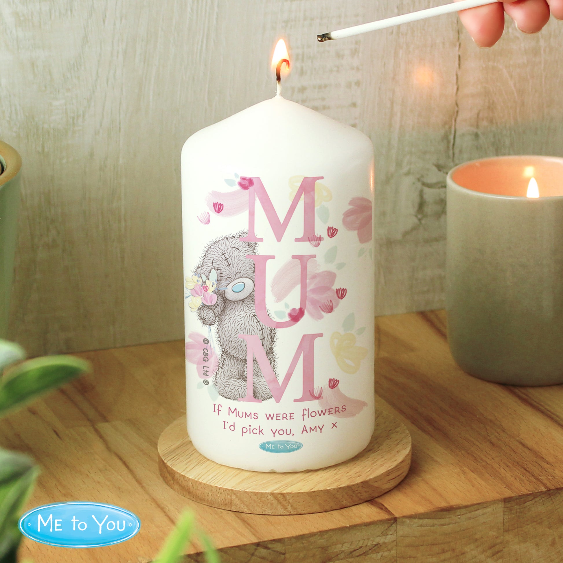 Personalised Me to You MUM Pillar Candle - image 2
