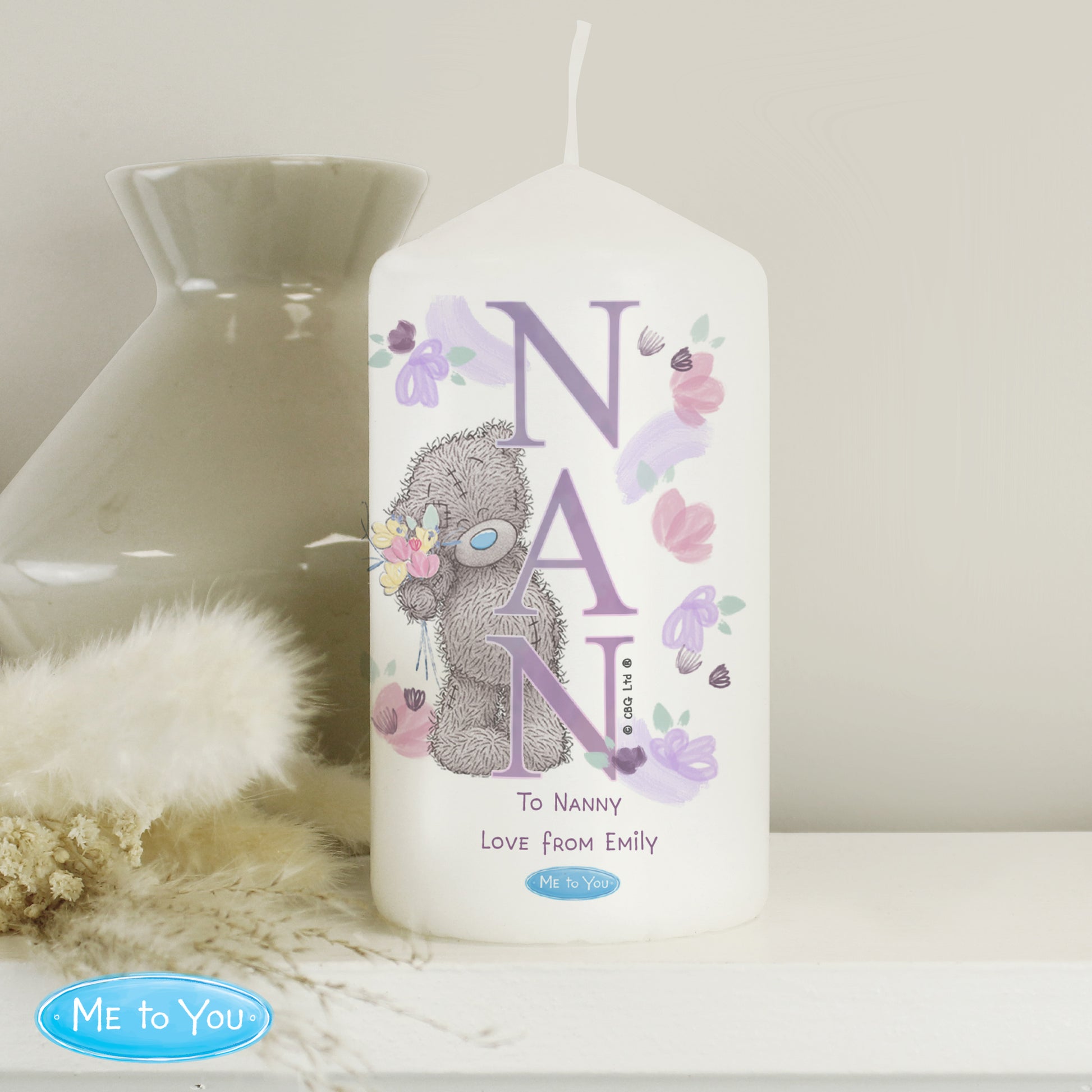 Personalised Me to You NAN Pillar Candle from Heartfelt Gifts
