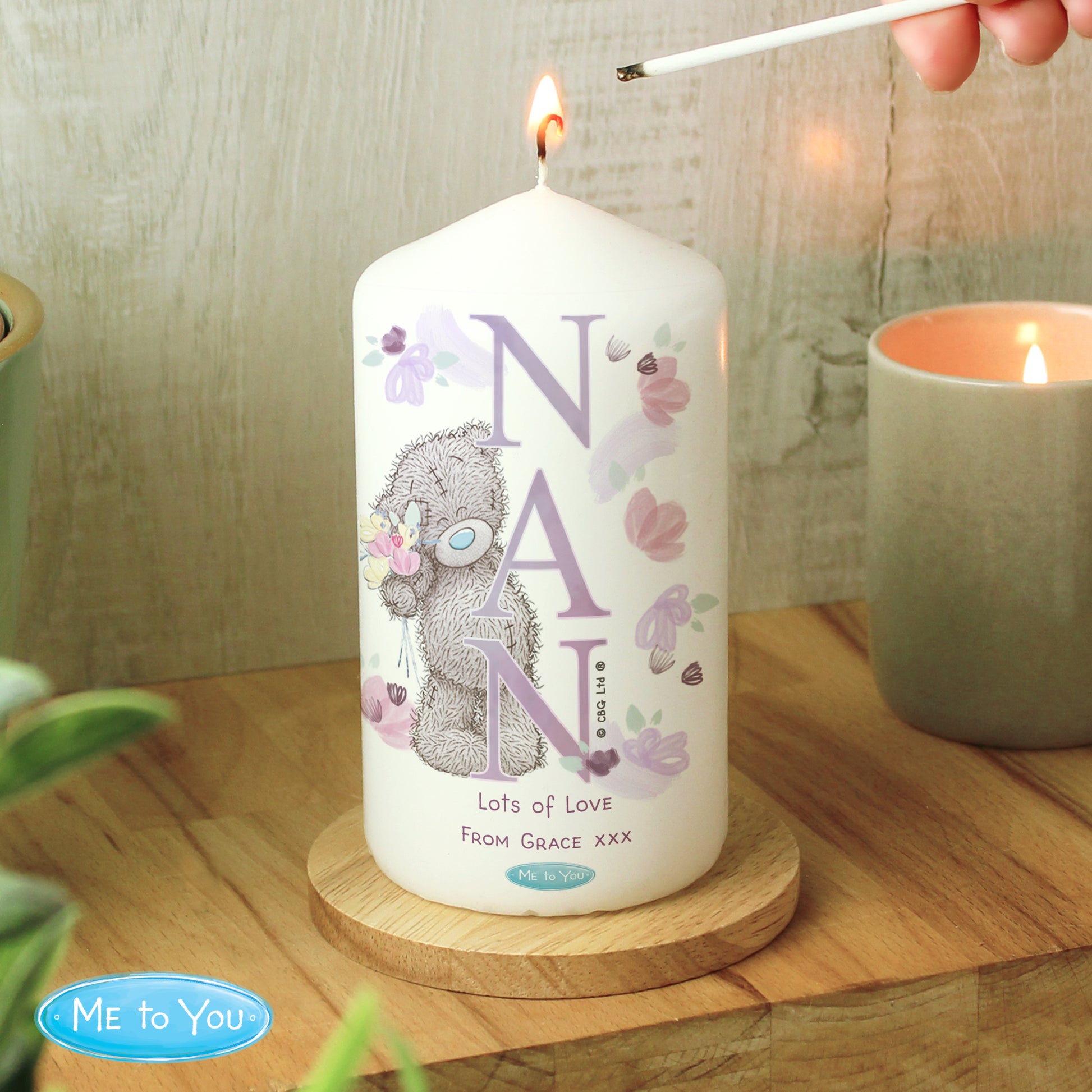 Personalised Me to You NAN Pillar Candle - image 2
