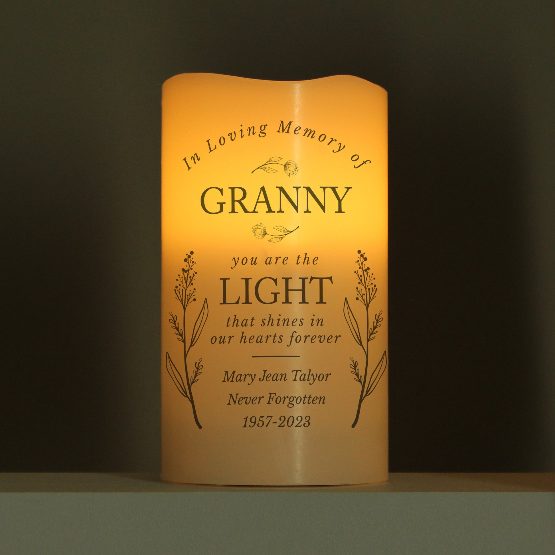 Personalised In Loving Memory LED Candle - image 2