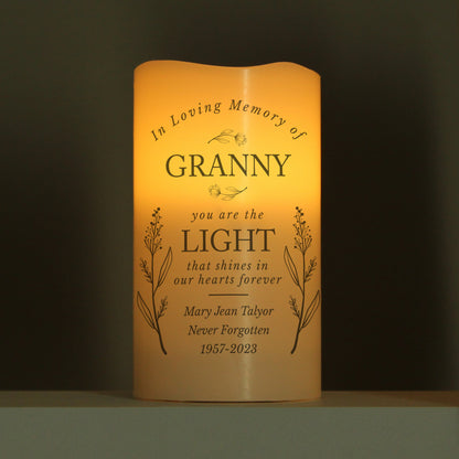 Personalised In Loving Memory LED Candle - image 2