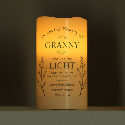 Personalised In Loving Memory LED Candle - image 2
