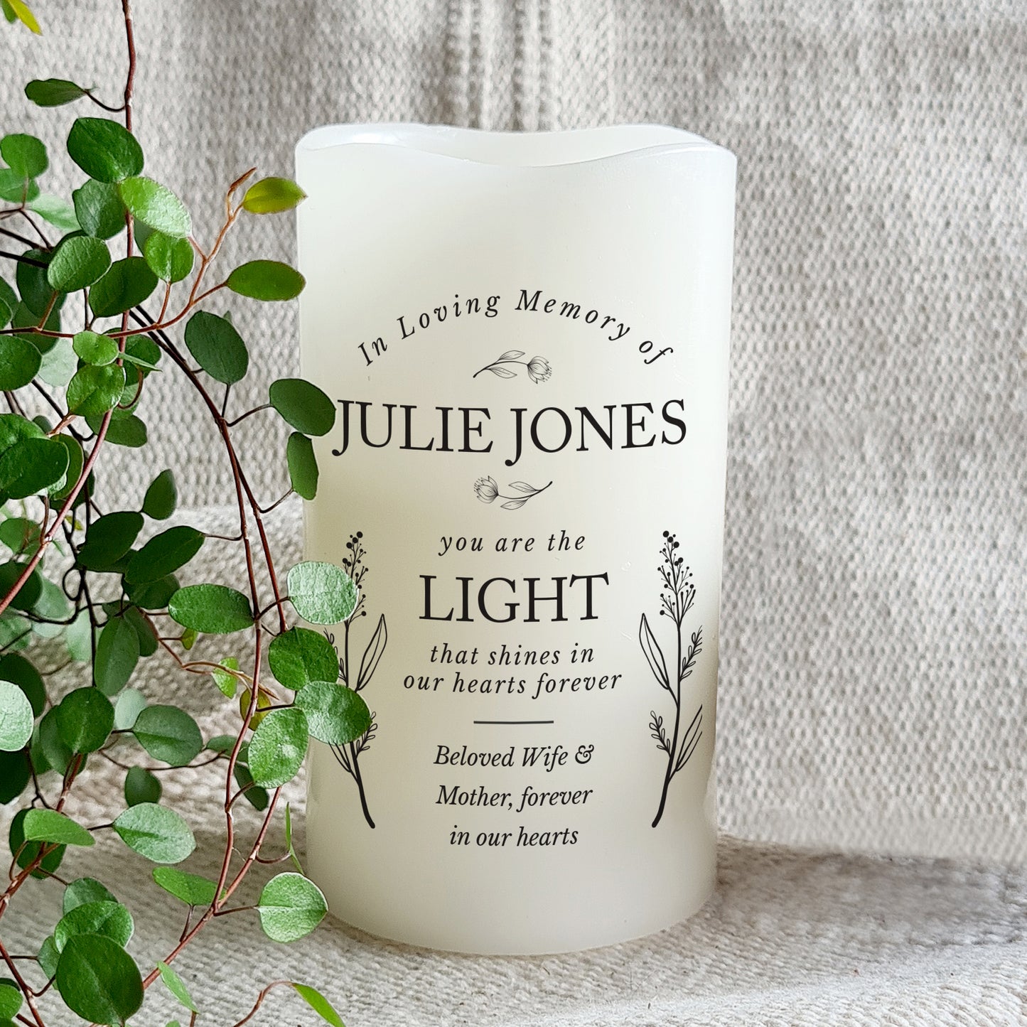 Personalised In Loving Memory LED Candle - image 3