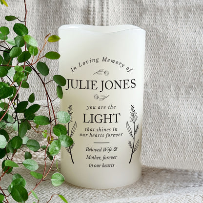Personalised In Loving Memory LED Candle - image 3