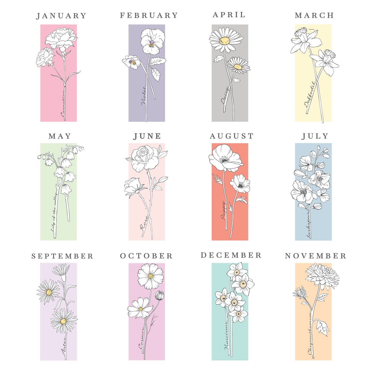 Personalised Birth Flower Pillar Candle - image 14