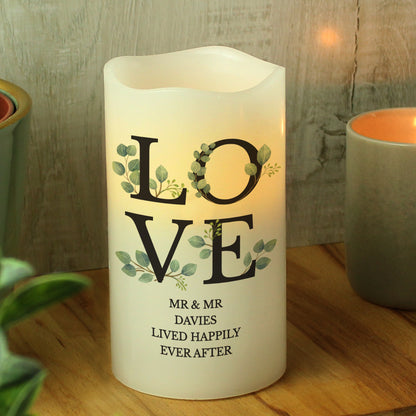 Personalised LOVE LED Candle - image 2