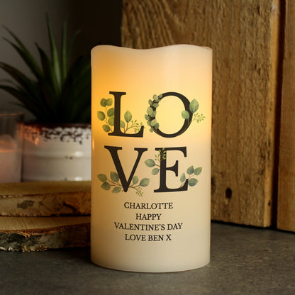 Personalised LOVE LED Candle - image 3