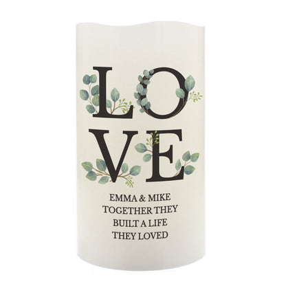 Personalised LOVE LED Candle - image 5