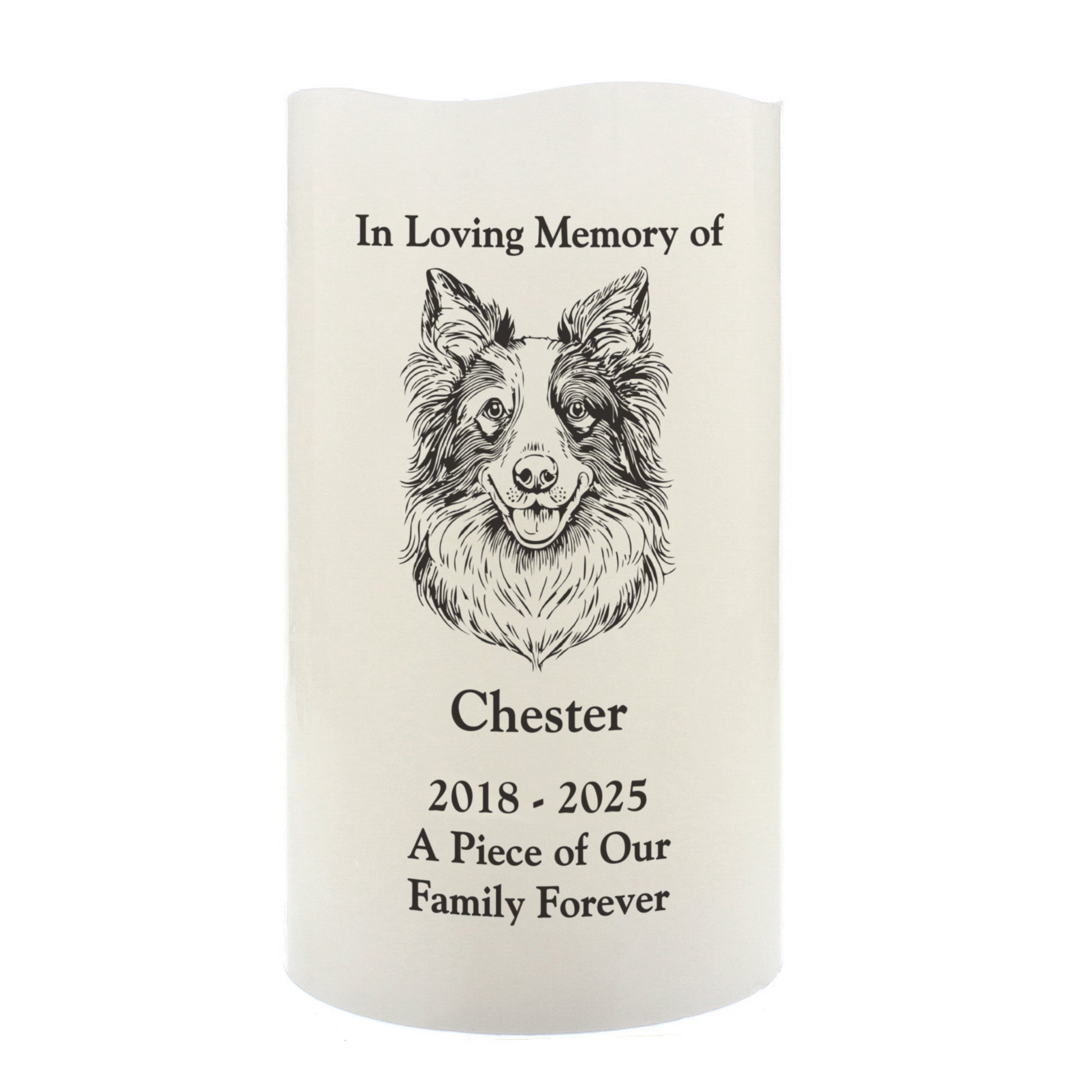 Personalised Dog Breed Memorial LED Candle - image 5