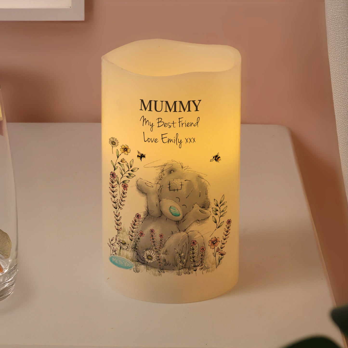 Personalised Me to You Floral LED Candle from Heartfelt Gifts