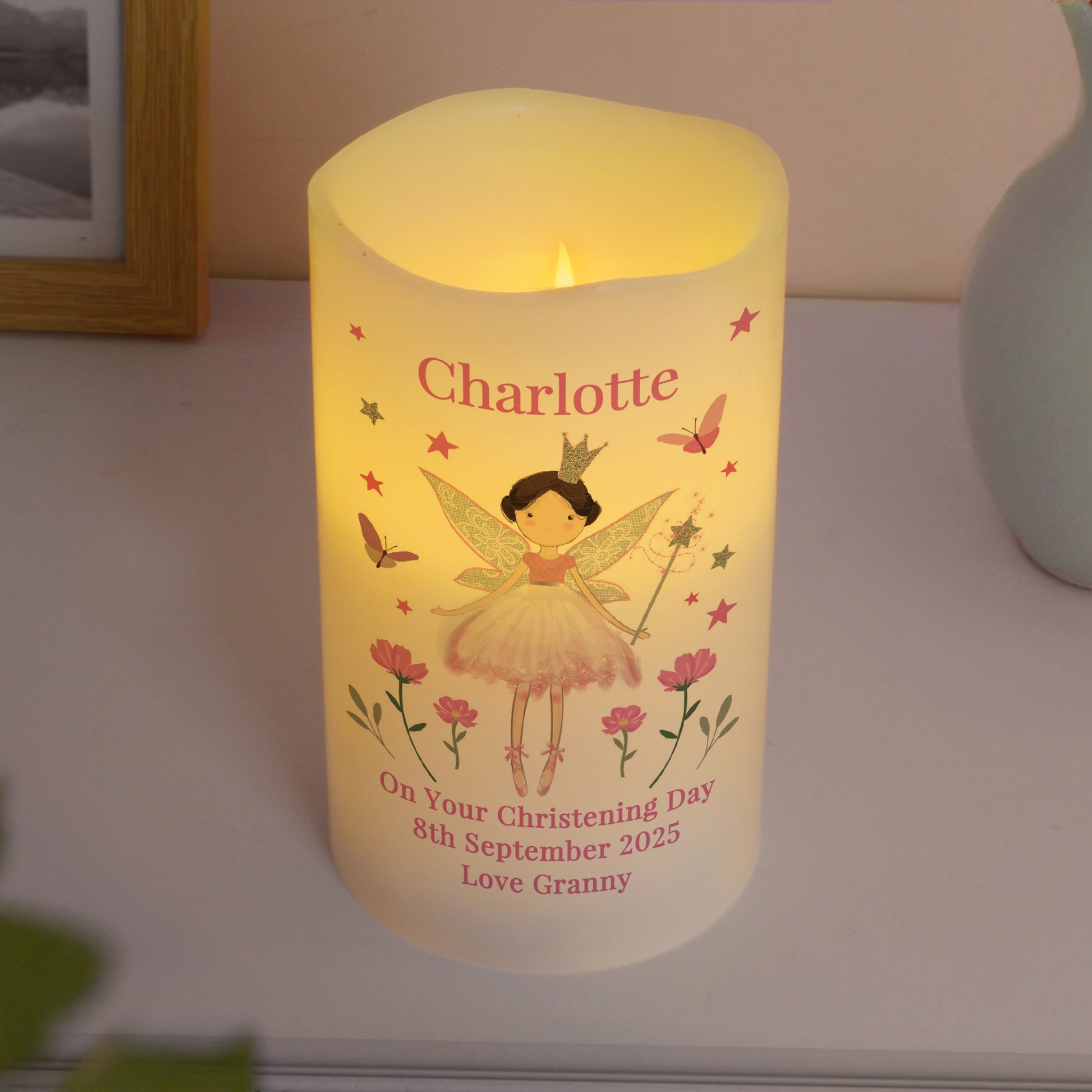 Personalised Fairy Princess Night Light LED Candle – Girls Bedroom Gift - image 2