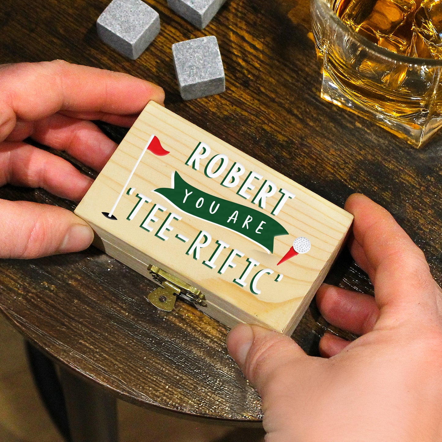 Personalised Golf Whisky Stones - image 2