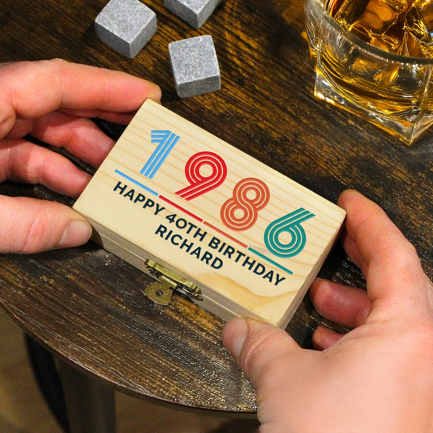 Personalised Big Age Whisky Stones - image 2
