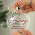 Personalised In Loving Memory Glass Bauble from Heartfelt Gifts
