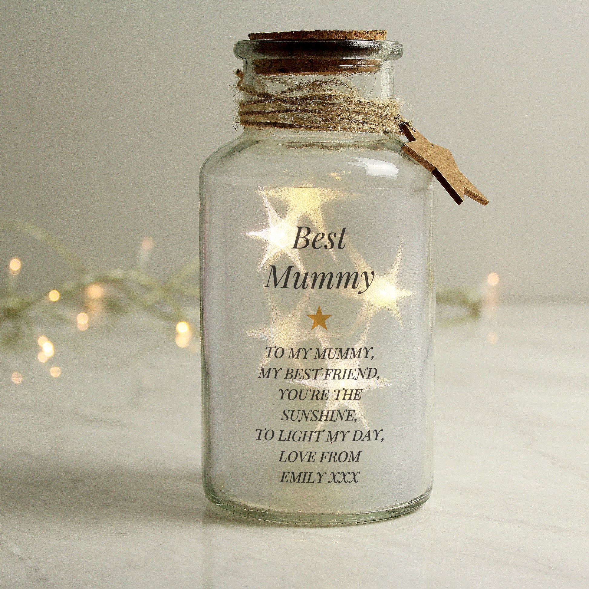 Personalised Free Text LED Glass Jar - image 2