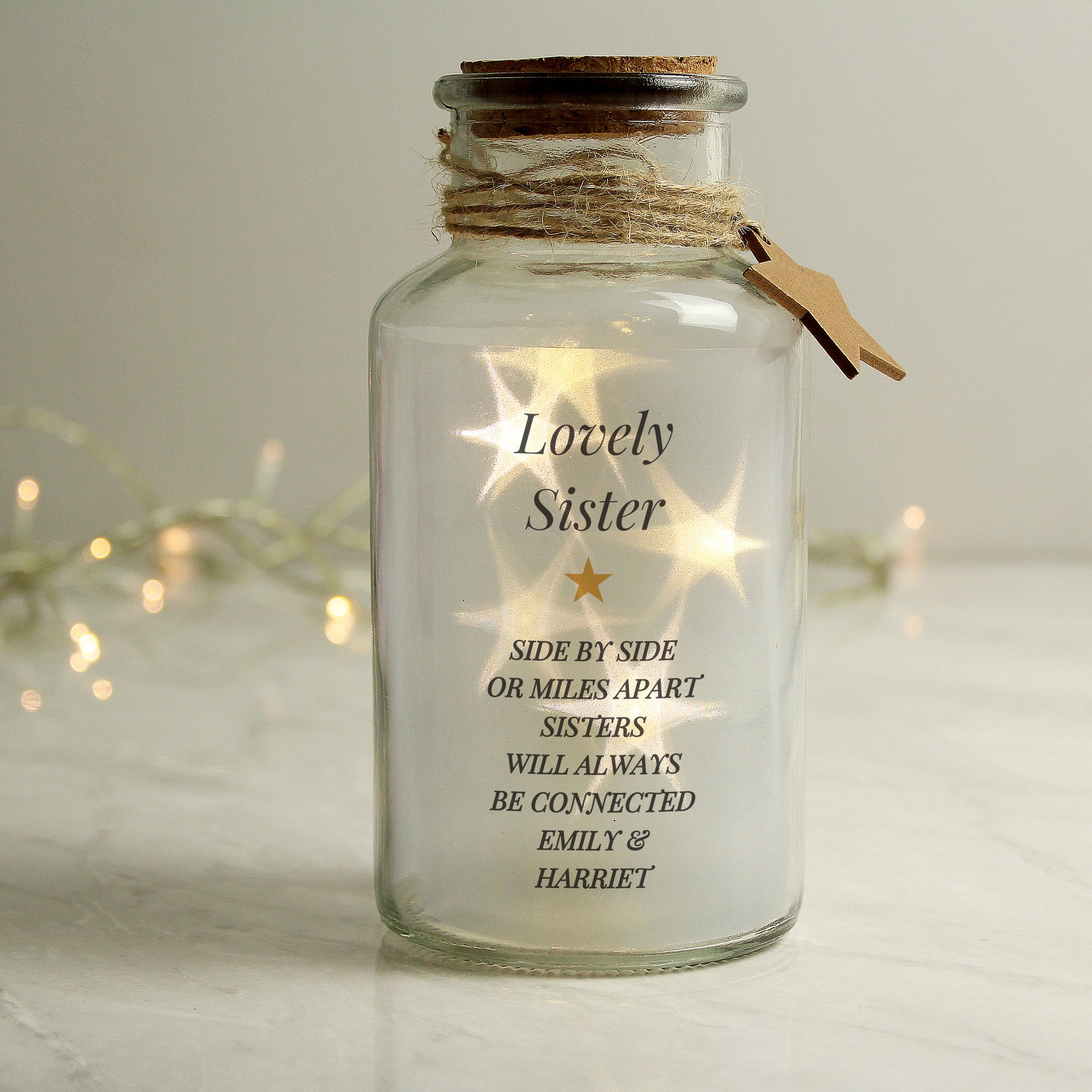 Personalised Free Text LED Glass Jar - image 4
