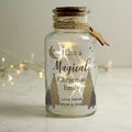 Personalised Christmas Tree LED Glass Jar from Heartfelt Gifts