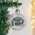 Personalised Cosy Christmas Glass Bauble from Heartfelt Gifts