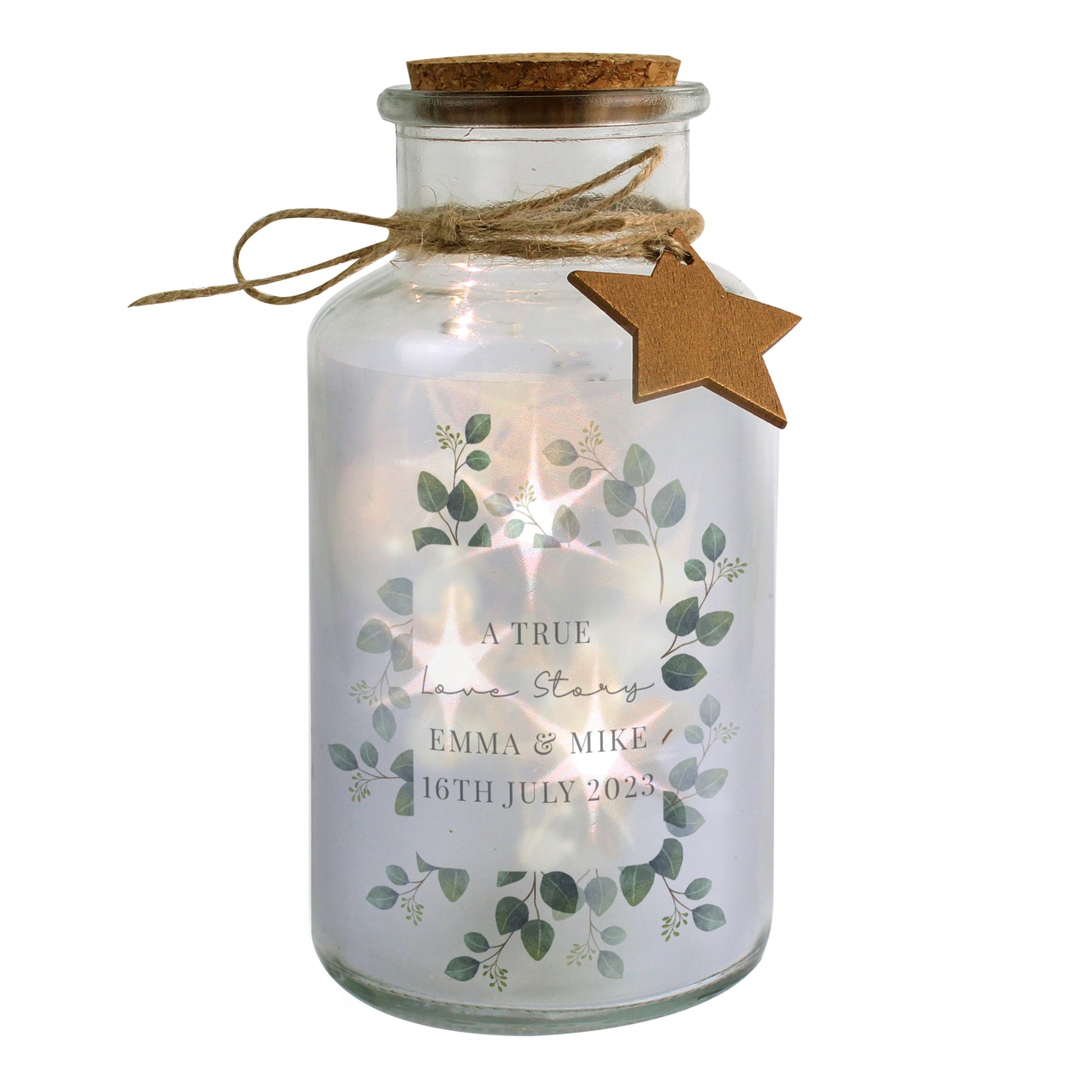 Personalised Botanical LED Glass Jar - image 5