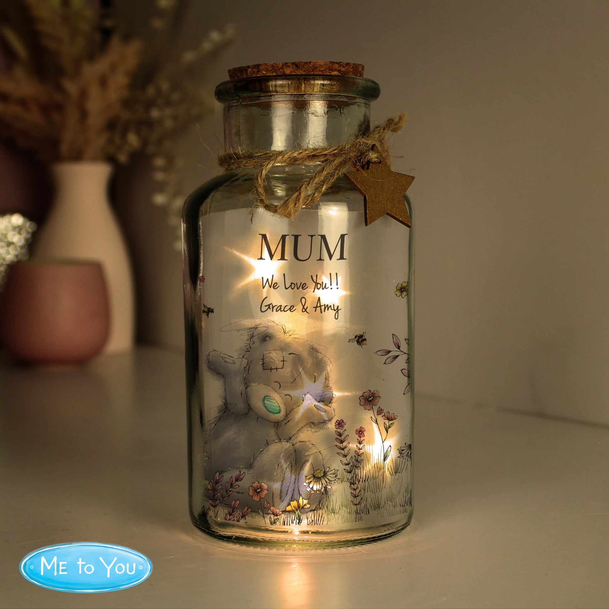 Personalised Me to You Floral LED Glass Jar - image 4