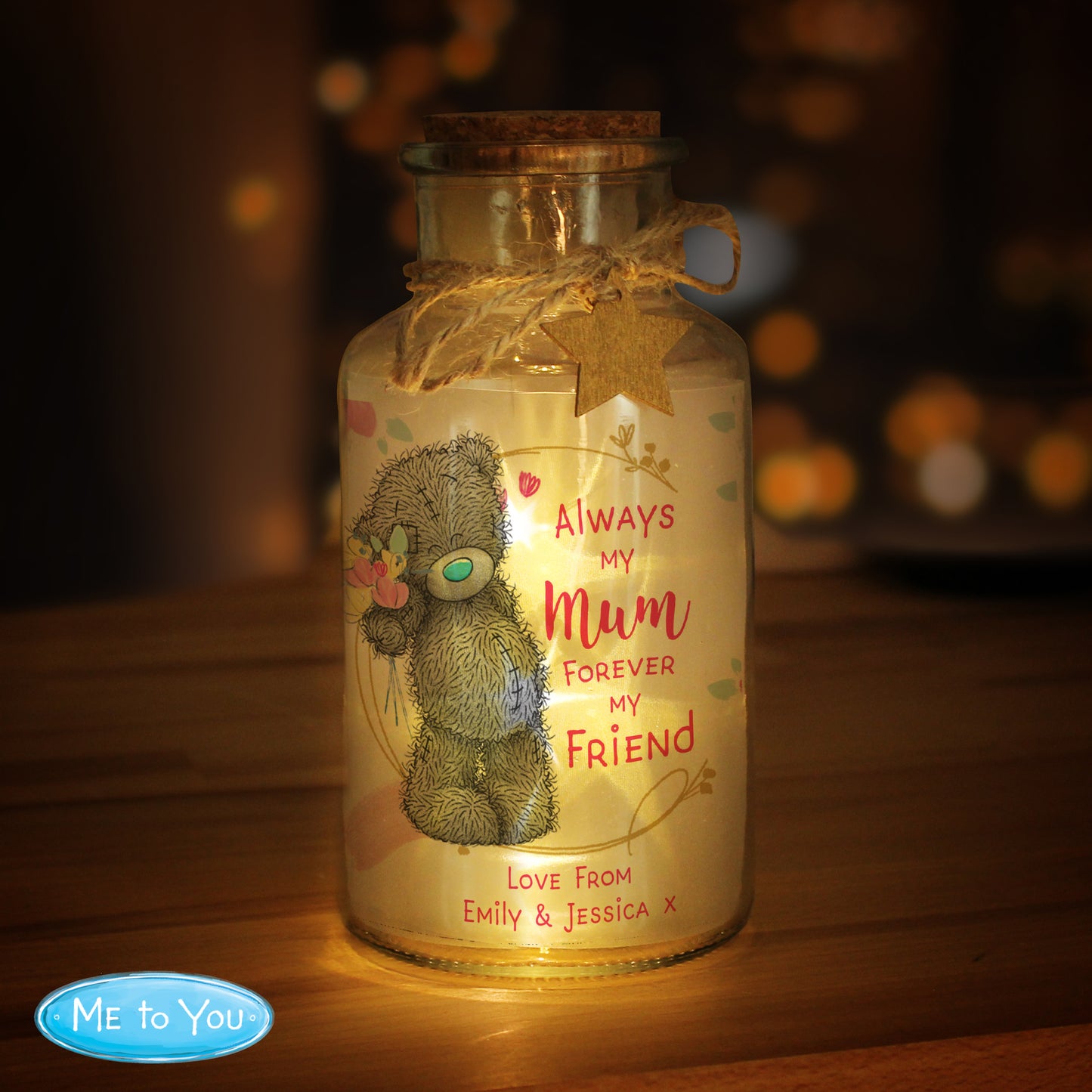 Personalised Me To You Forever My Friend LED Glass Jar - image 2