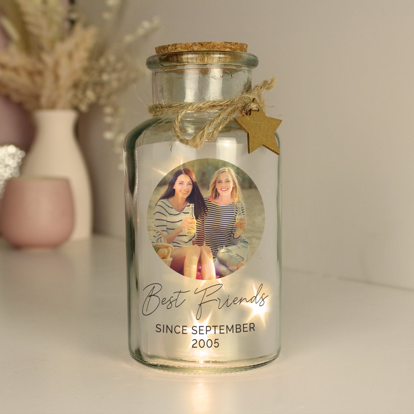 Personalised Photo Upload LED Glass Jar from Heartfelt Gifts