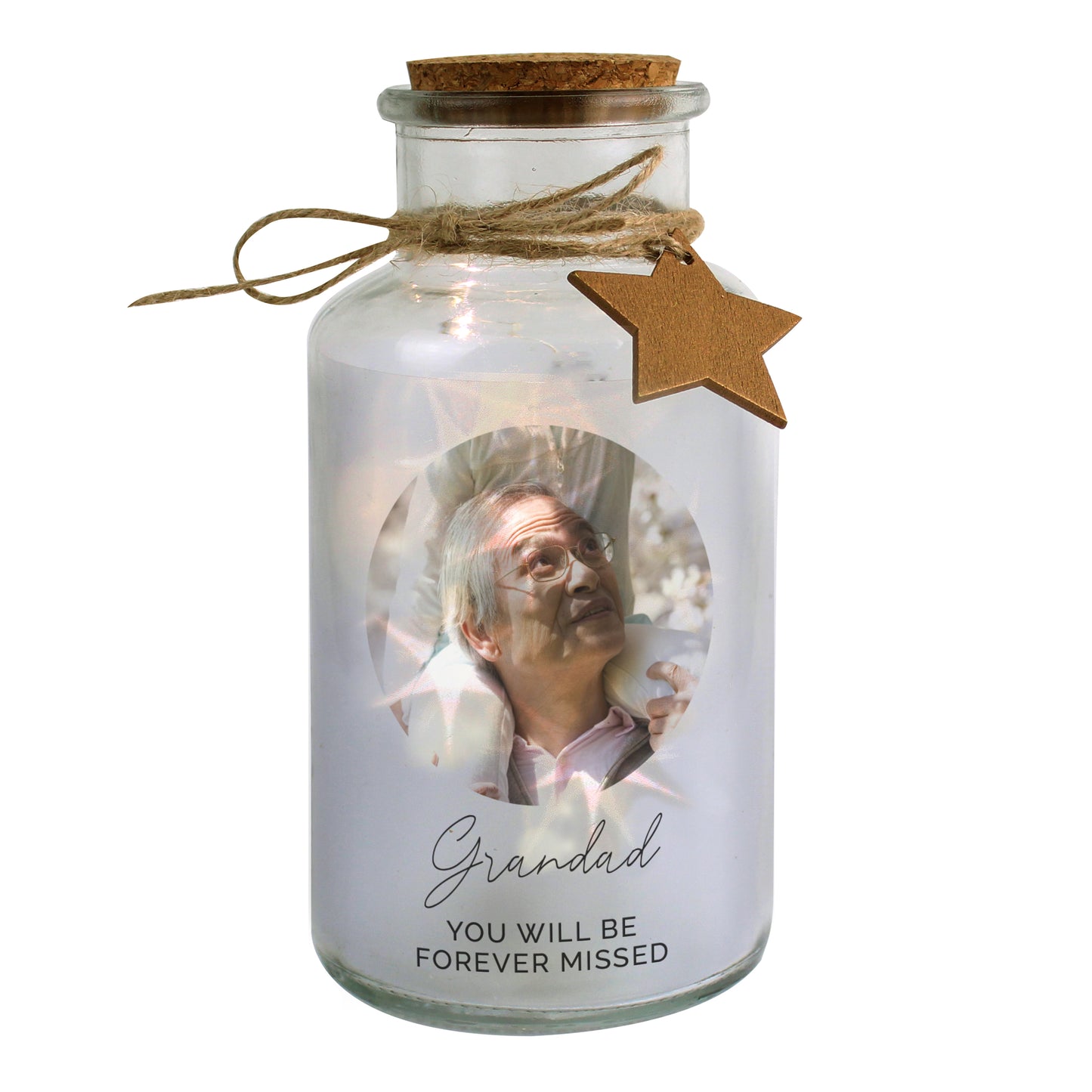 Personalised Photo Upload LED Glass Jar - image 5