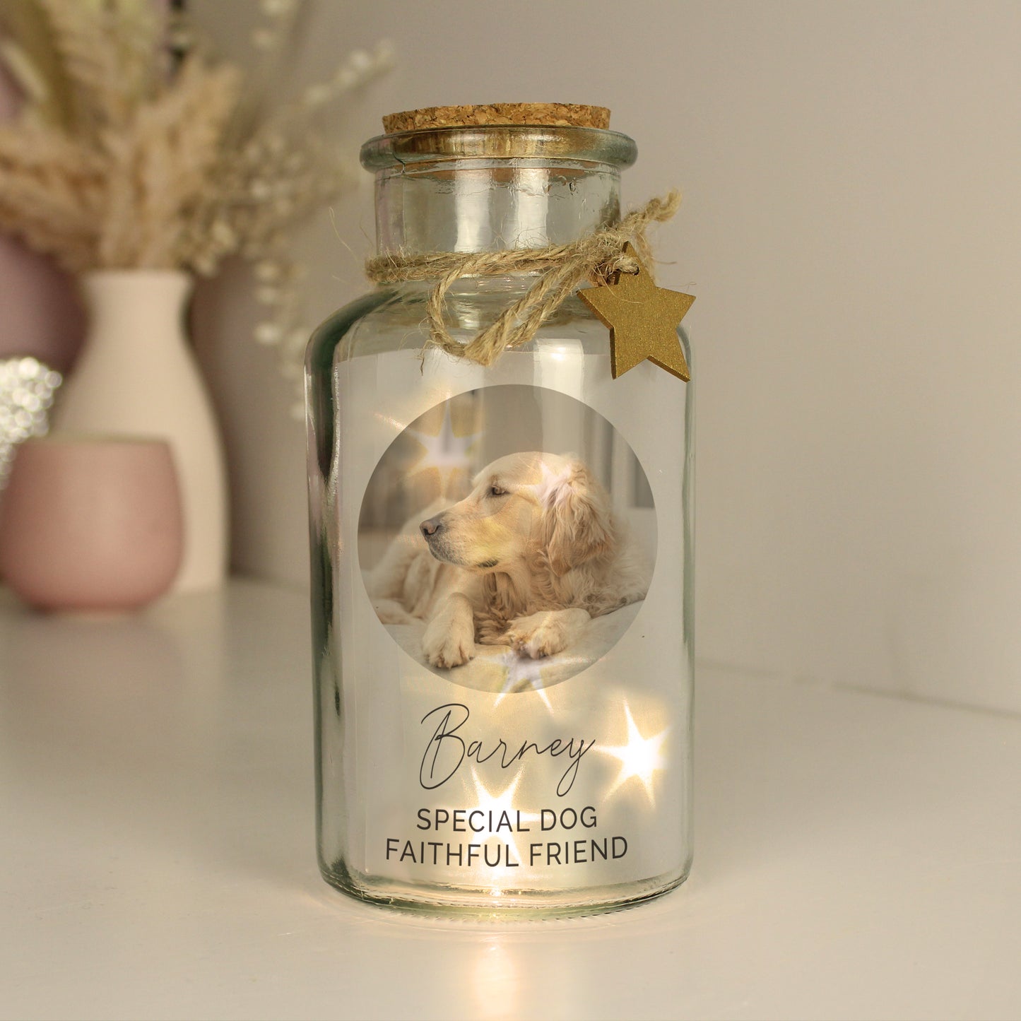 Personalised Photo Upload LED Glass Jar - image 6
