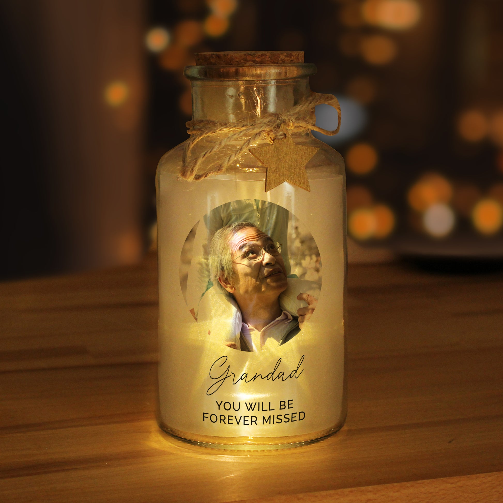 Personalised Photo Upload LED Glass Jar - image 8