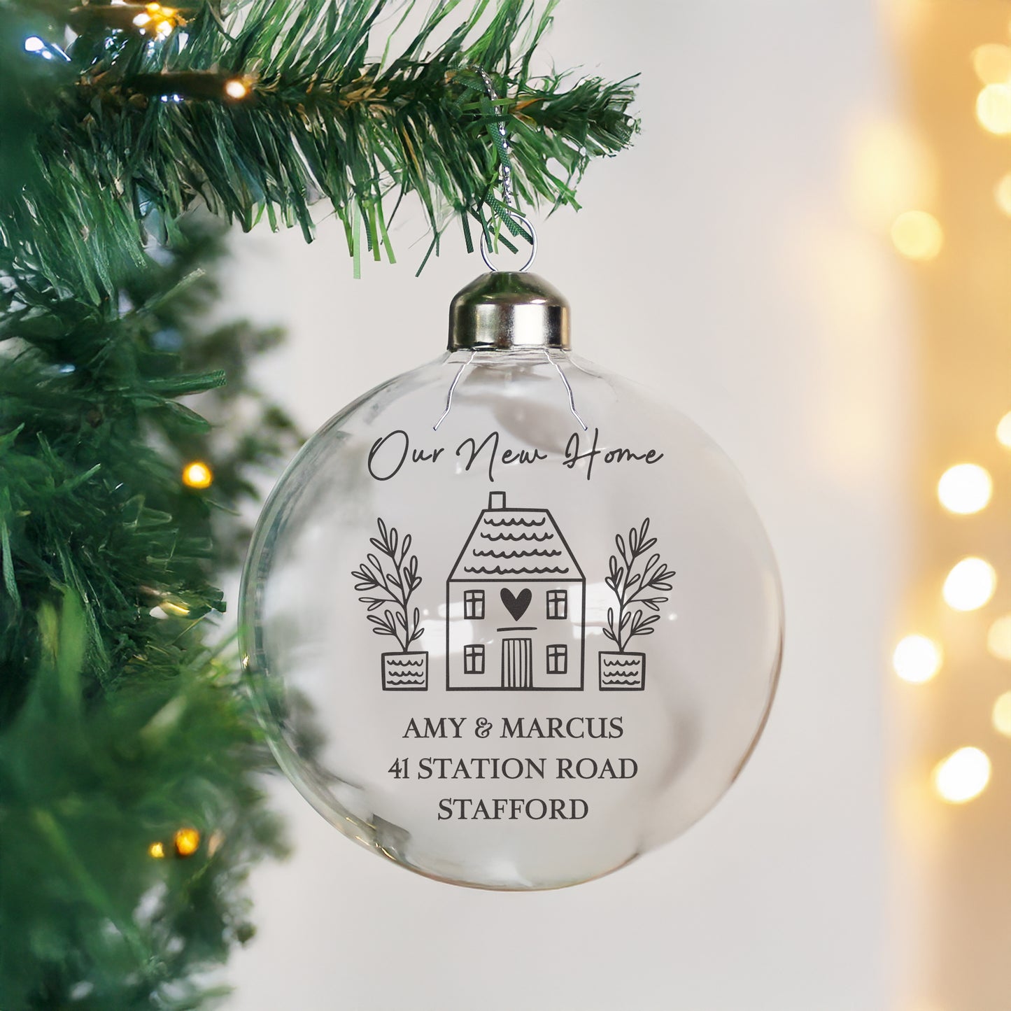 Personalised Home Glass Bauble from Heartfelt Gifts