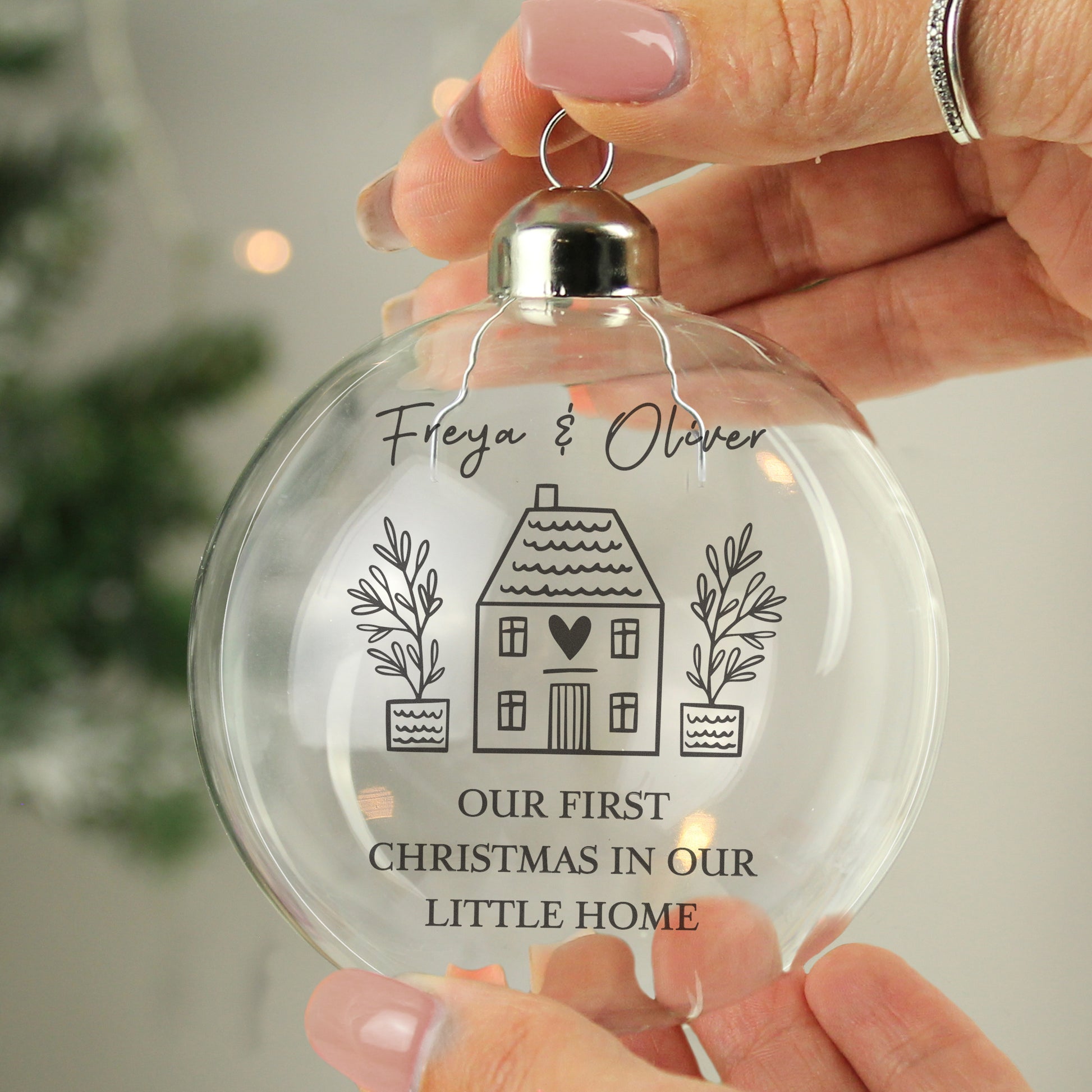 Personalised Home Glass Bauble - image 2