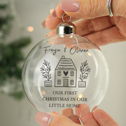 Personalised Home Glass Bauble - image 2