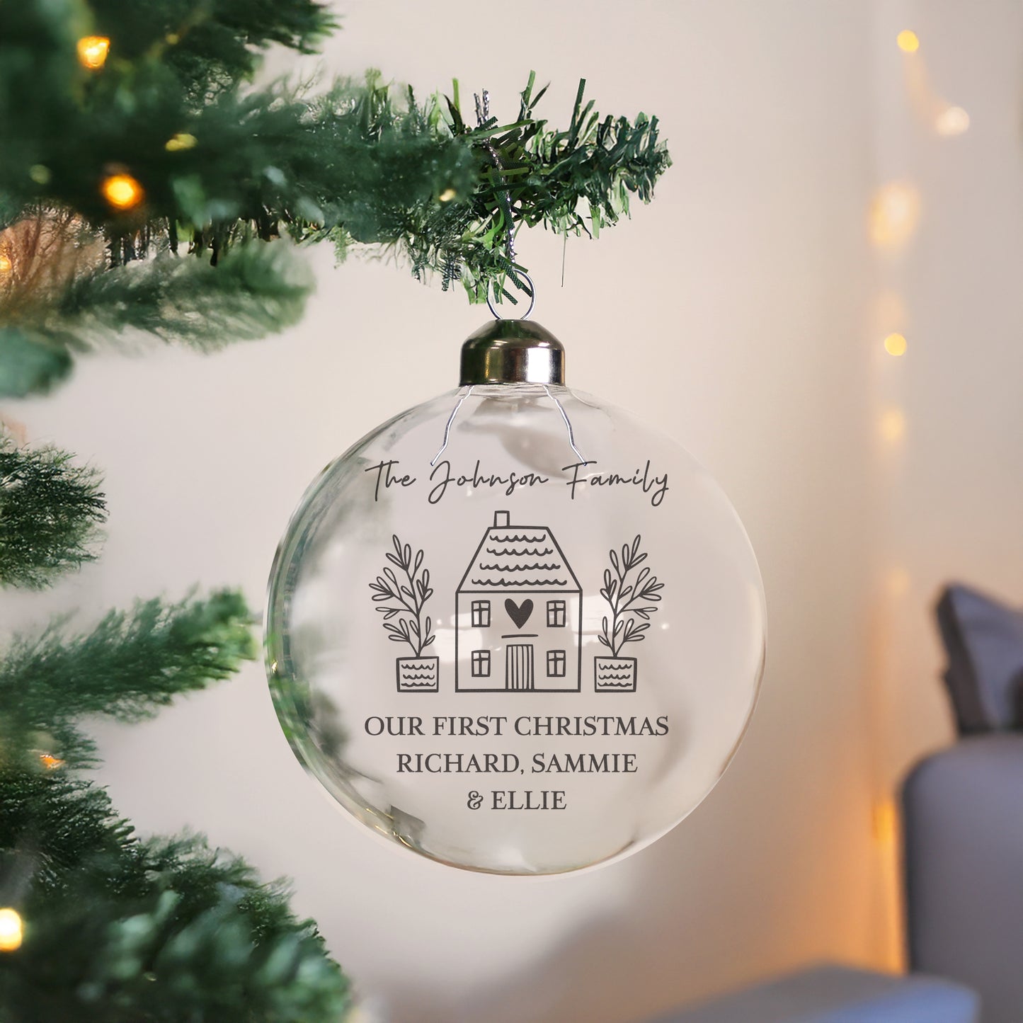Personalised Home Glass Bauble - image 3