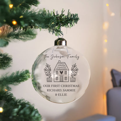 Personalised Home Glass Bauble - image 3