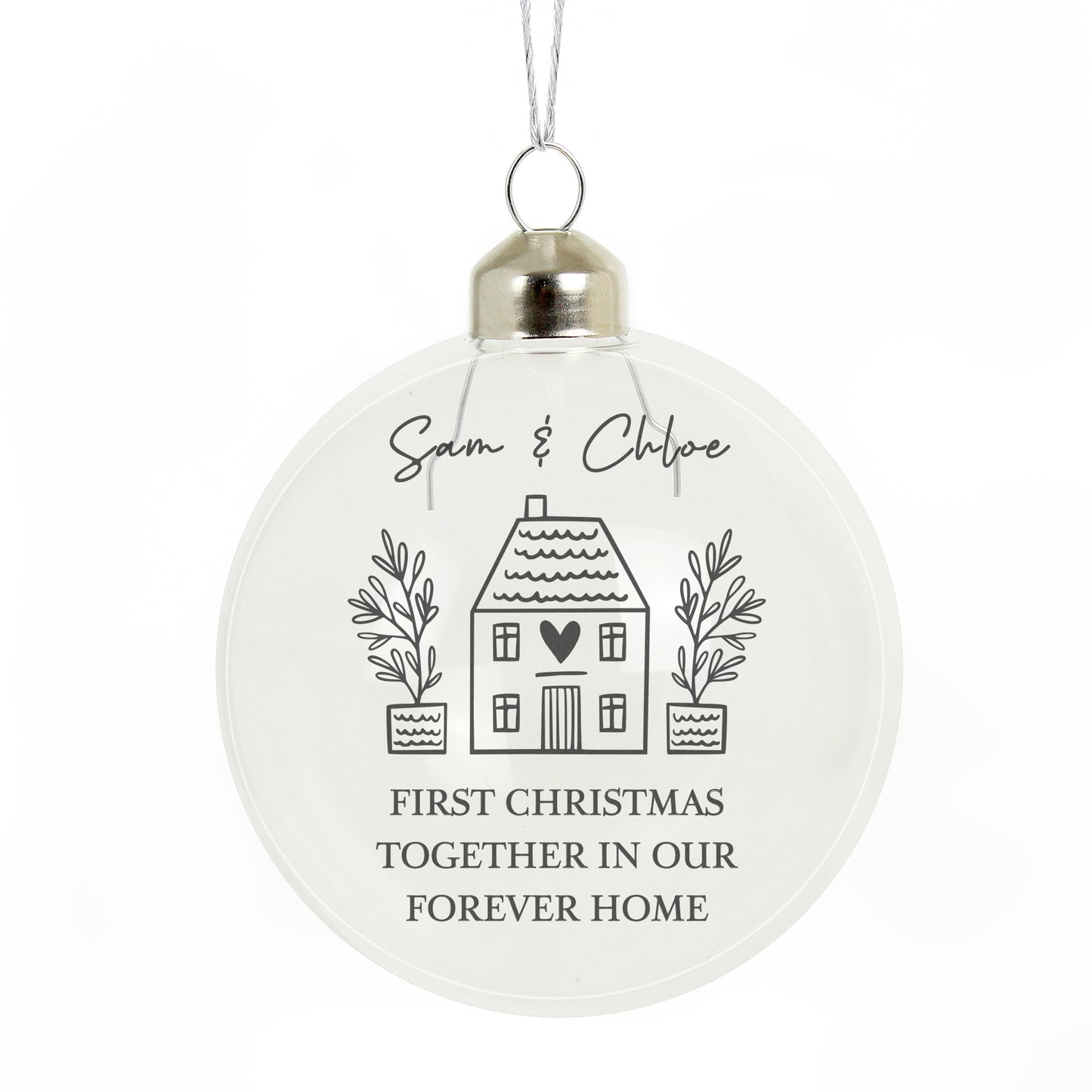 Personalised Home Glass Bauble - image 4