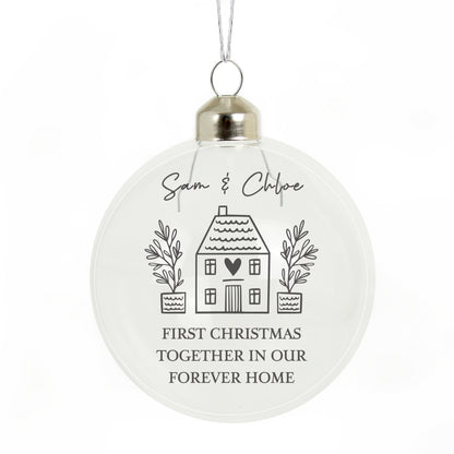 Personalised Home Glass Bauble - image 4