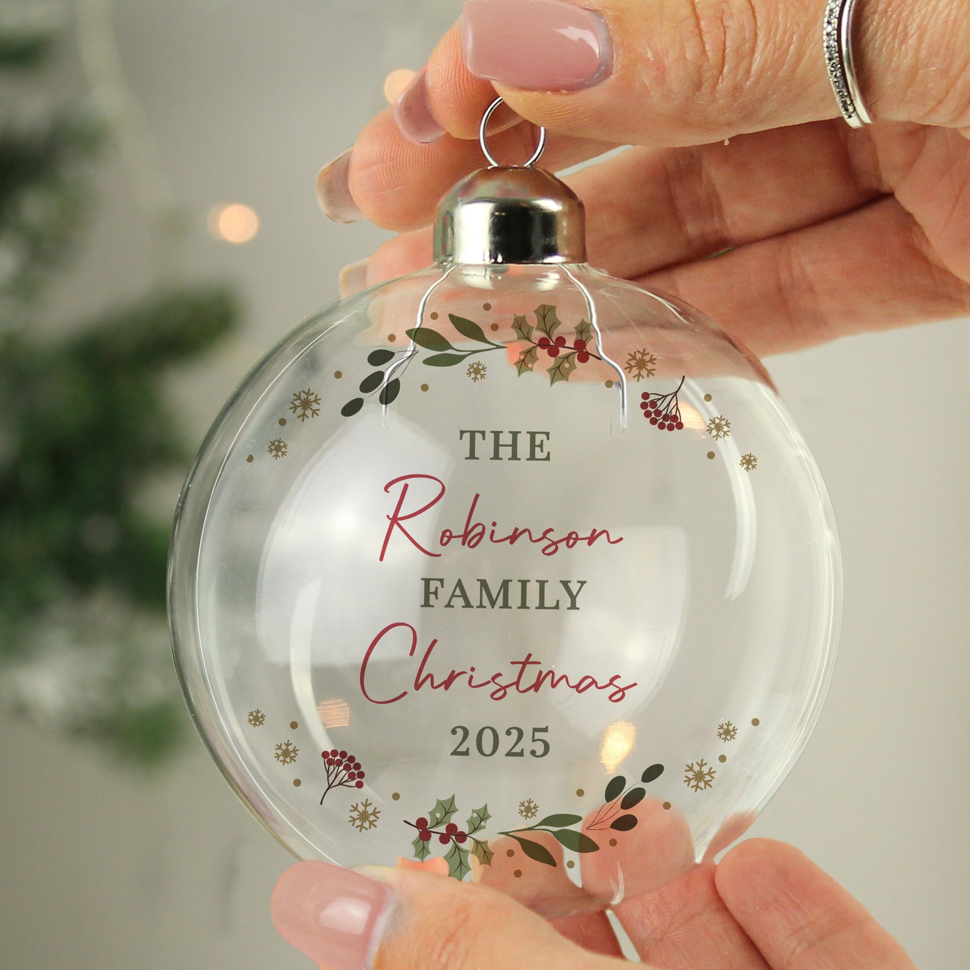 Personalised Christmas Glass Bauble - image 2
