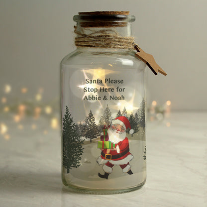 Personalised Santa LED Glass Jar - image 3