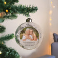 Personalised Photo Upload Memorial Glass Bauble from Heartfelt Gifts