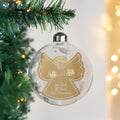 Personalised Gold Angel Name Only Glass Bauble from Heartfelt Gifts