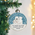 Personalised First Christmas as a Family Glass Bauble from Heartfelt Gifts