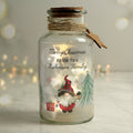 Personalised Gonk Christmas Scene LED Glass Jar from Heartfelt Gifts
