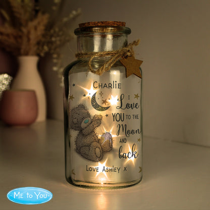Personalised Me to You Moon & Back LED Light Up Jar from Heartfelt Gifts
