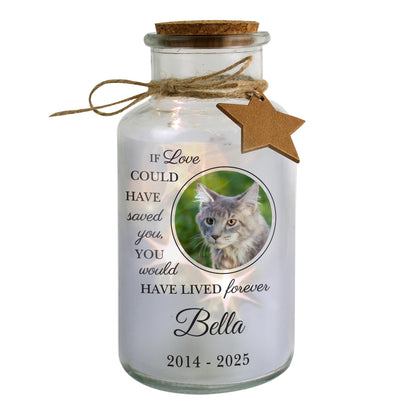 Personalised Pet Memorial Photo Upload LED Light Up Jar - image 5