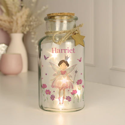 Personalised Fairy Princess LED Glass Jar – Girls Bedroom Night Light Gift