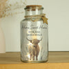 Personalised Highland Cow LED Light Up Jar – Glowing Glass Home Gift