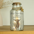 Personalised Highland Cow LED Light Up Jar – Glass Home Gift