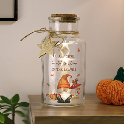 Personalised Autumn Gonk LED Light Up Jar – Cosy Seasonal Glowing Home Gift - image 2