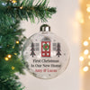 Personalised Home For Christmas Glass Bauble – New Home Christmas Keepsake