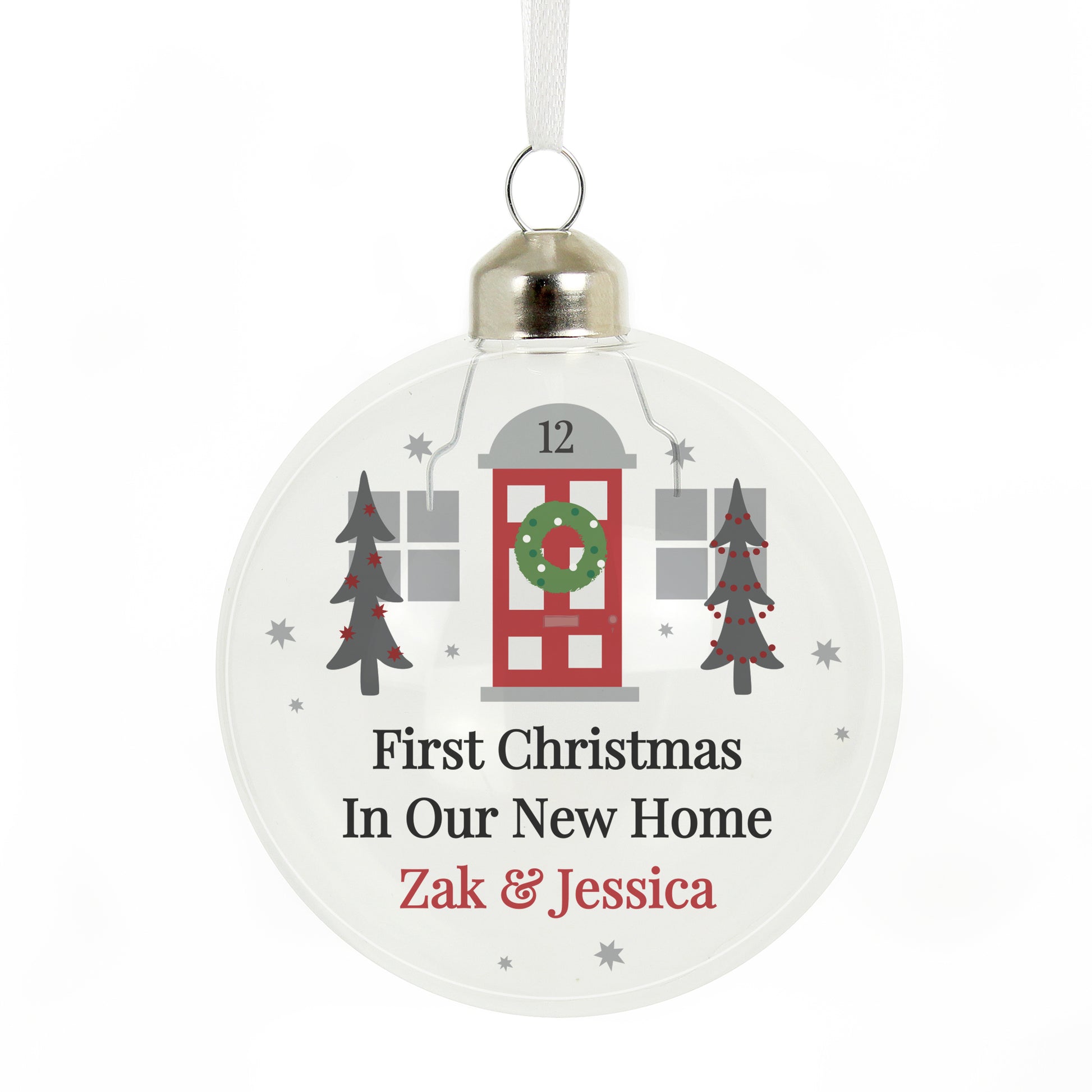 Personalised Home For Christmas Glass Bauble – New Home Christmas Keepsake - image 4